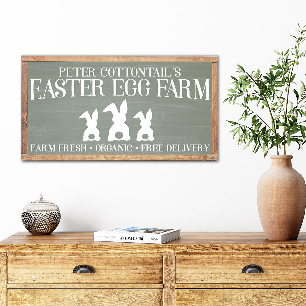 Thumbnail: Peter Cottontail Sign, Easter Bunny Sign, Farmhouse Easter Sign