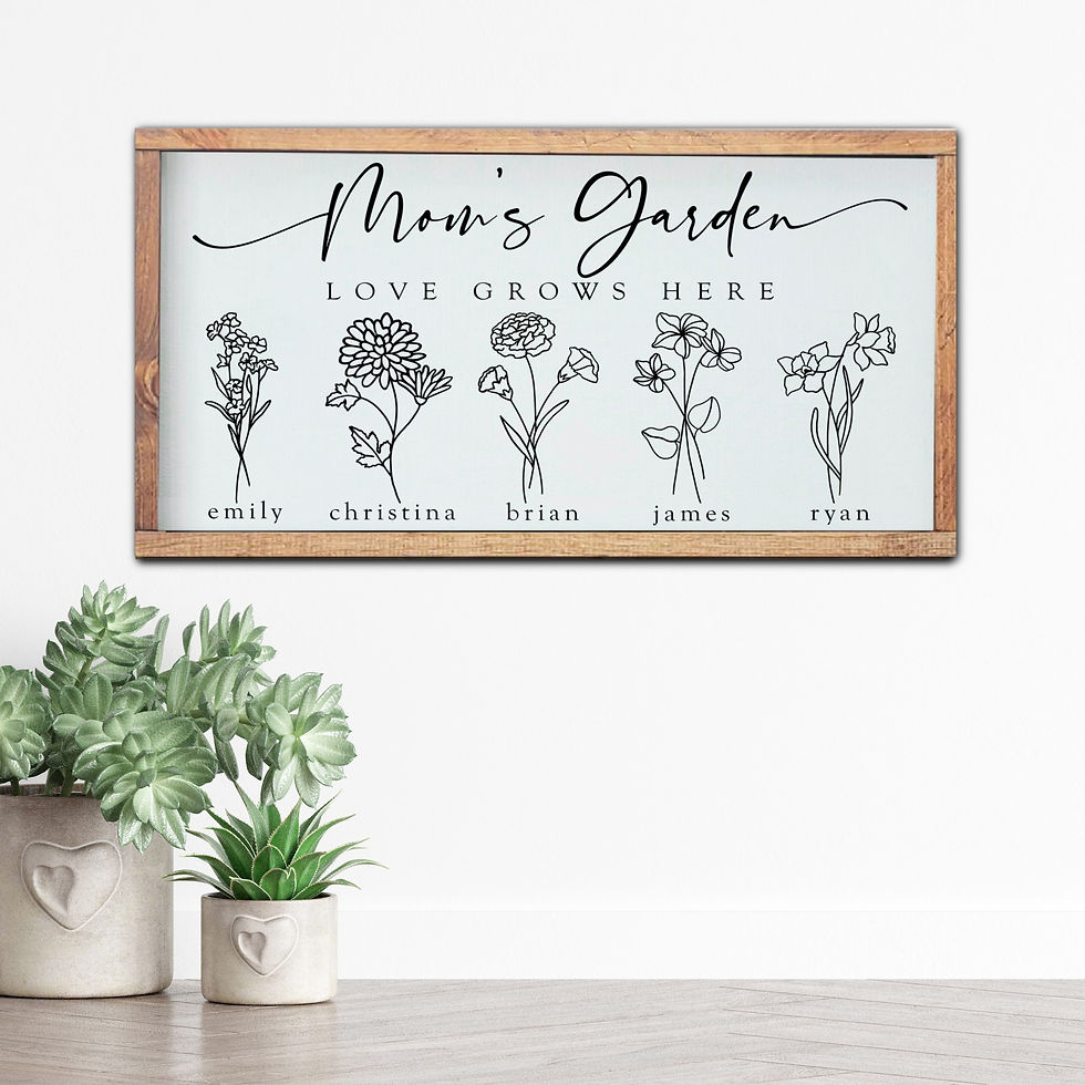 Thumbnail: Mother's Day Gift, Mom's Garden Wood Sign, Personalized Gift for Mother's Day, G