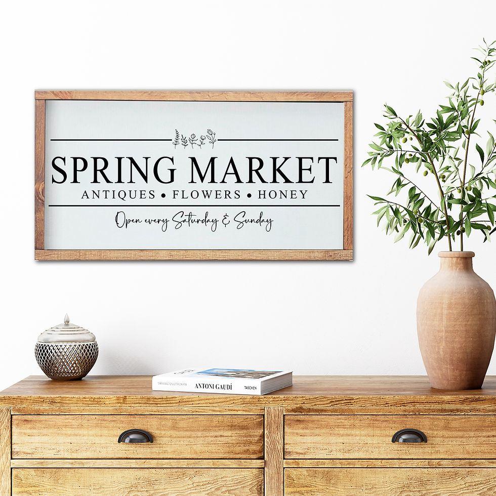 Thumbnail: Spring Market Sign, Farmhouse Flower Market Spring Sign, Spring Farmers Market