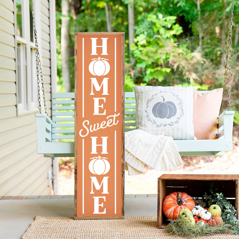 Thumbnail: Home Sweet Home Fall Porch Sign, Fall Wood Porch Leaner Sign