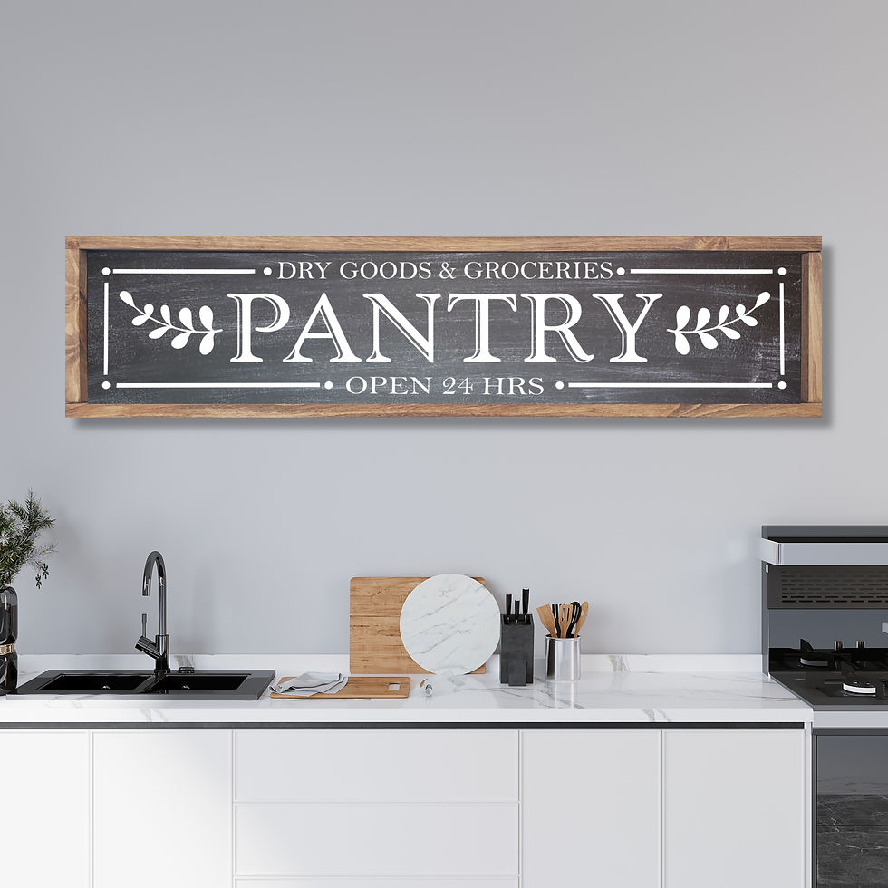 Thumbnail: Kitchen Sign, Kitchen Pantry Sign, Pantry Door Sign, Farmhouse Pantry Sign