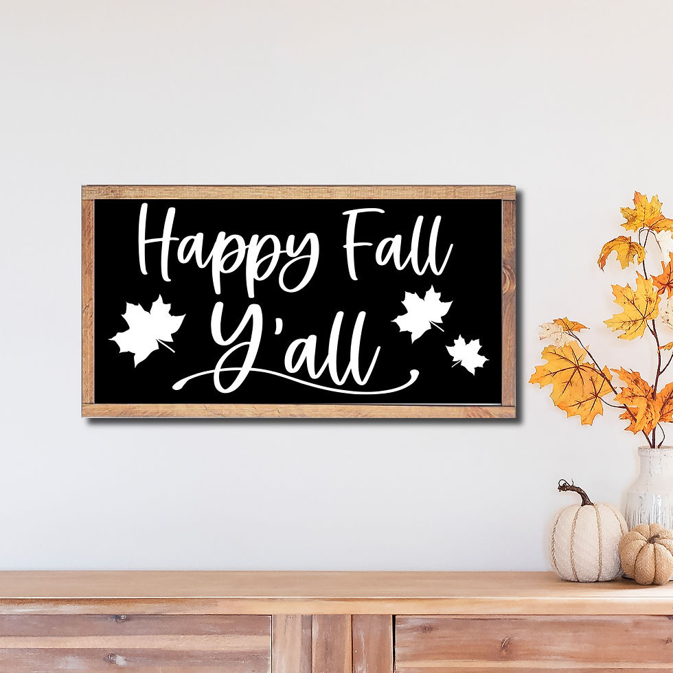 Thumbnail: Happy Fall Y'all Sign, Pumpkin Wood Sign, Rustic Fall Sign, Farmhouse Fall sign