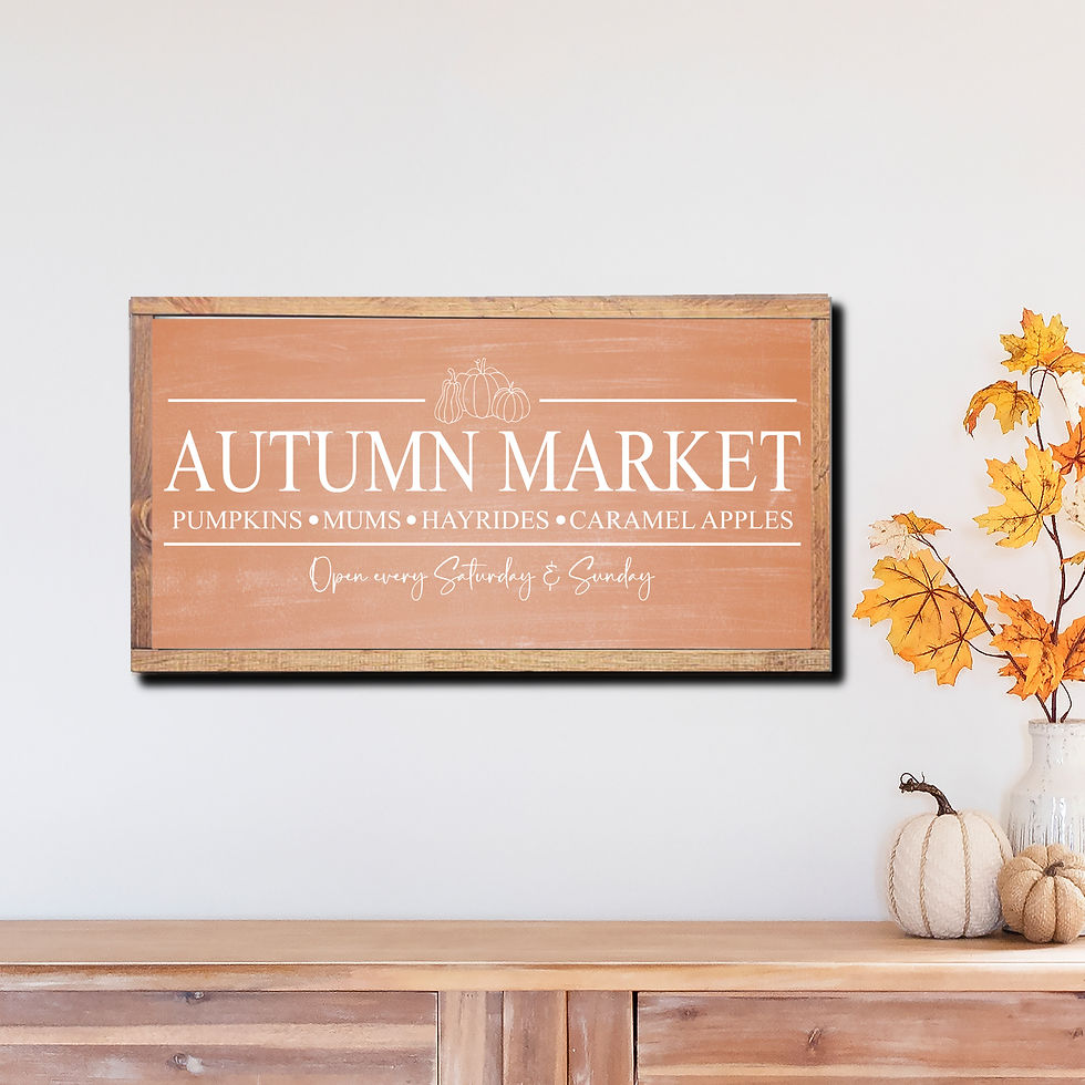 Thumbnail: Autumn Market Fall Sign, Fall Market Sign, Rustic Fall Wood Sign, Farmhouse Fall