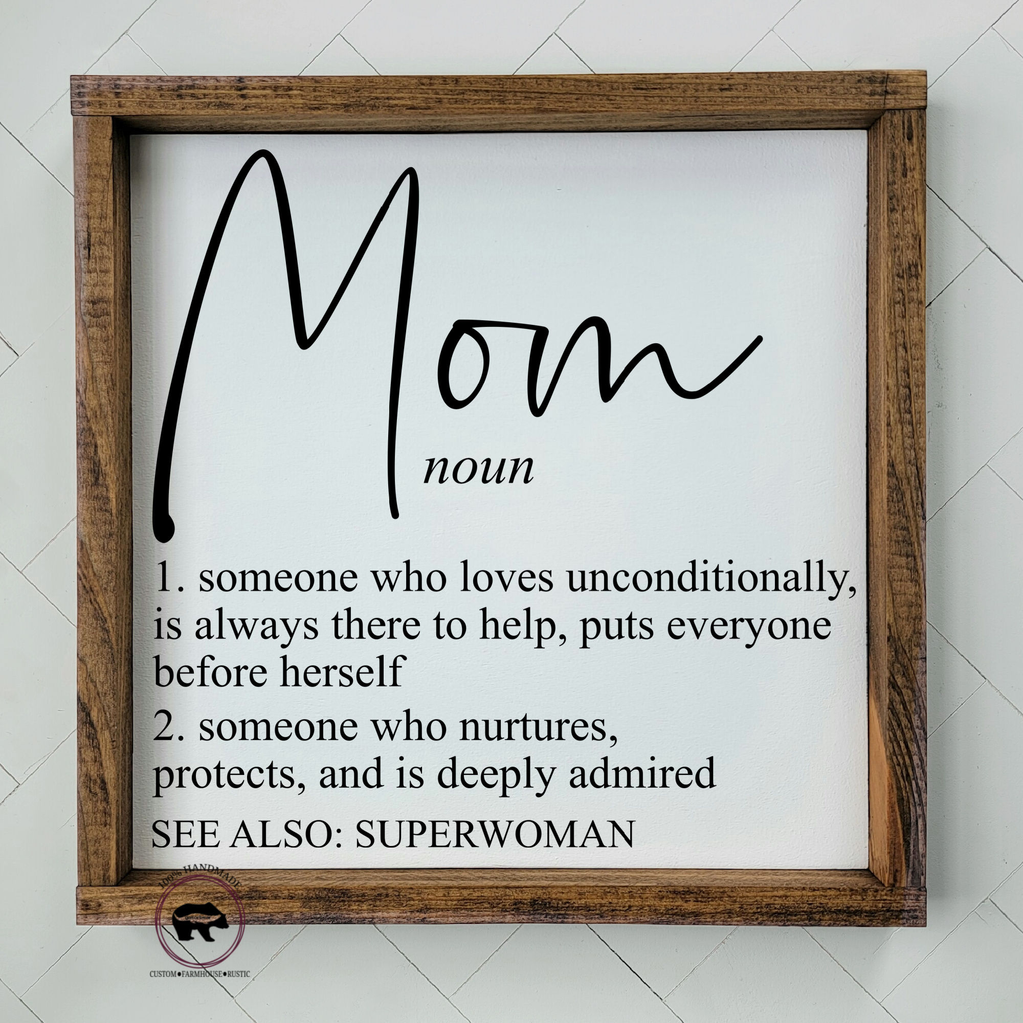 Mom Definition Sign, Mother's Day Gift, Mother's Day Wood Sign, Gift for Mom, Mo