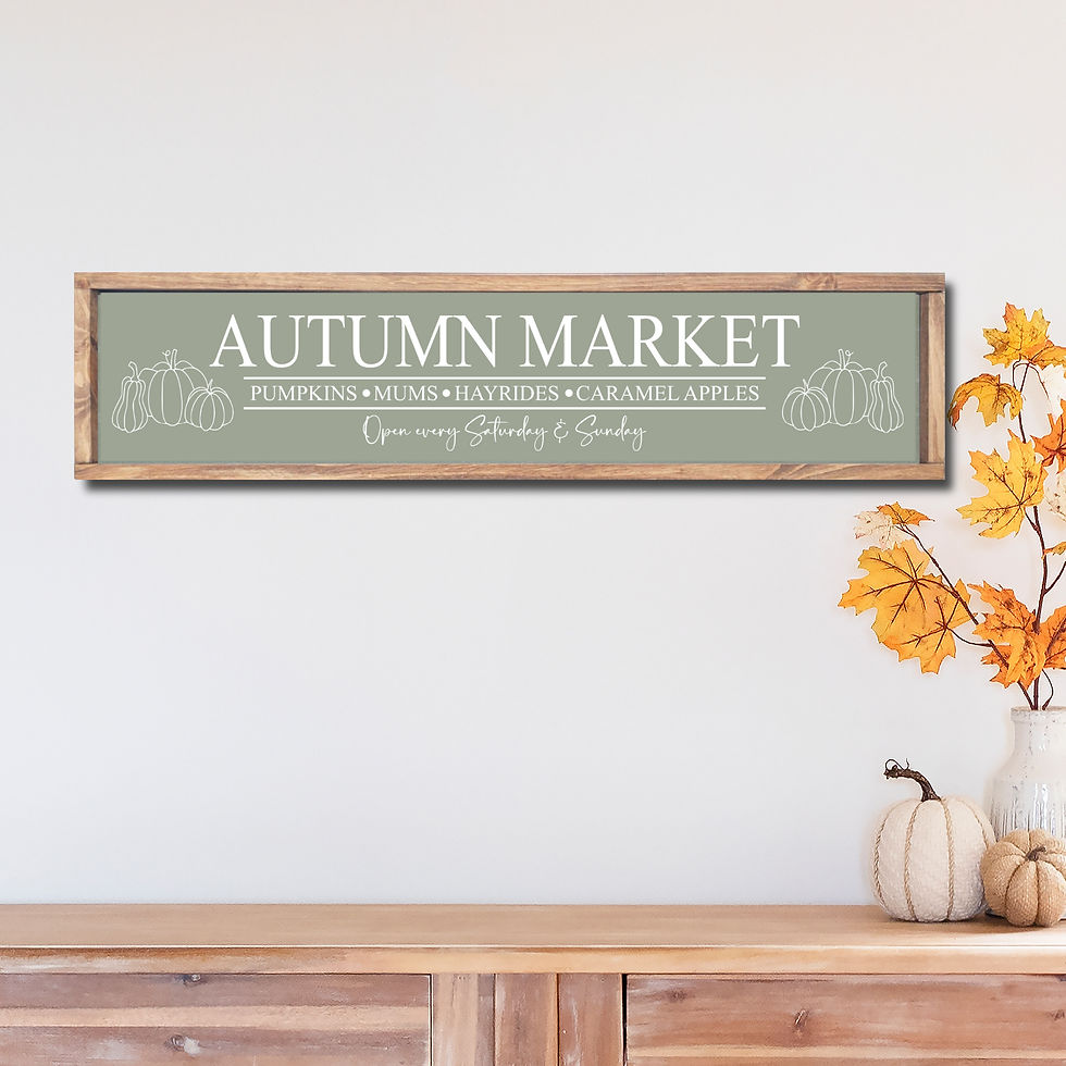 Thumbnail: Autumn Market Fall Sign, Fall Market Sign, Rustic Fall Wood Sign, Farmhouse Fall