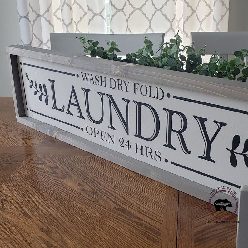 Thumbnail: Laundry Room Decor, Laundry Room Sign, Farmhouse Laundry Sign, Rustic Laundry Ro