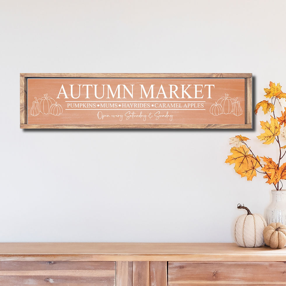 Thumbnail: Autumn Market Fall Sign, Fall Market Sign, Rustic Fall Wood Sign, Farmhouse Fall
