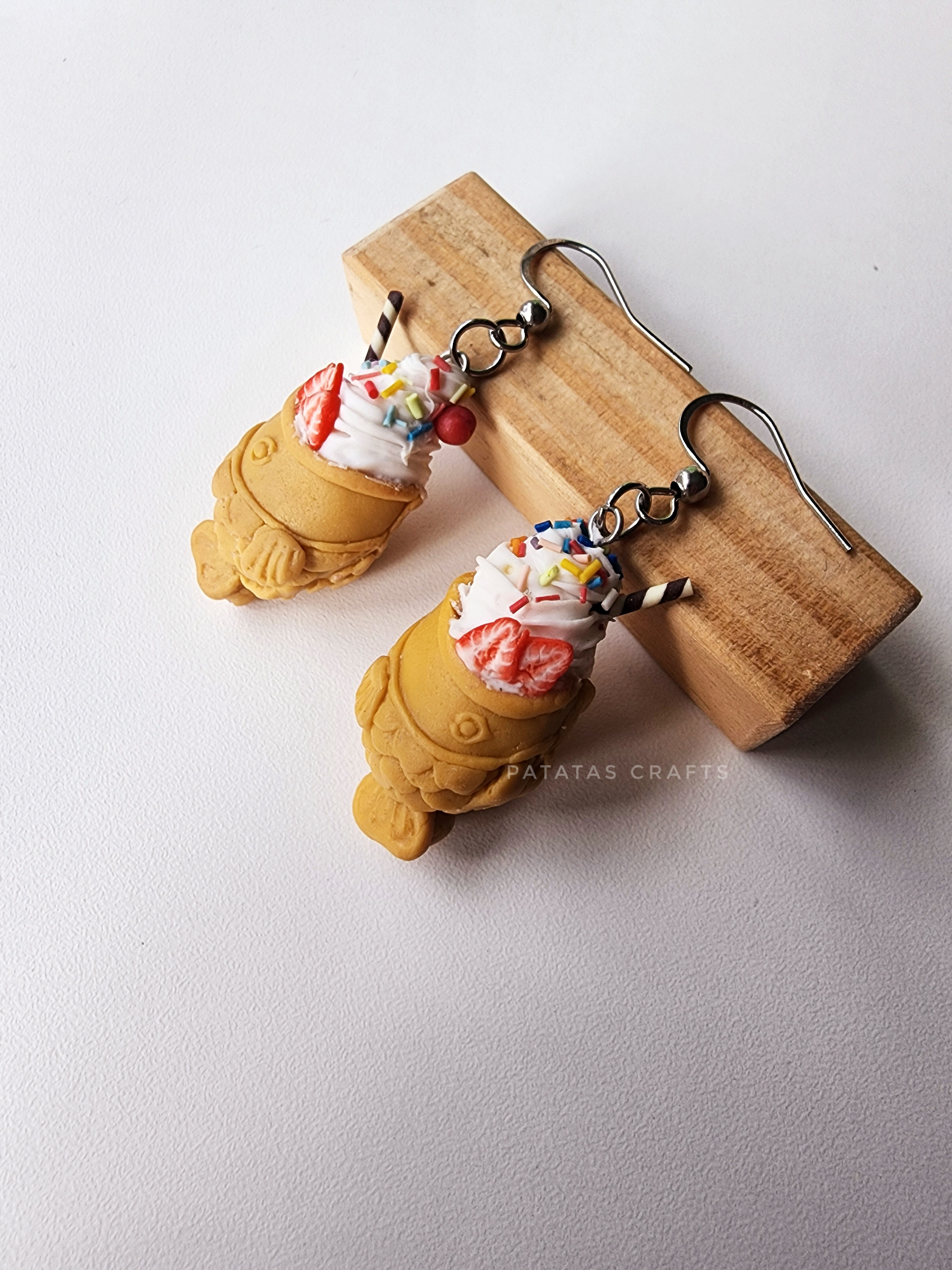 Taiyaki Ice-Cream Dangle Earrings