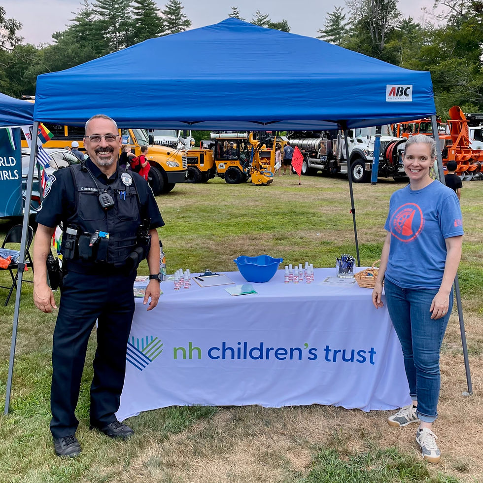 Officer Notarangeli and Kat Challis at Rollins Park in Concord
