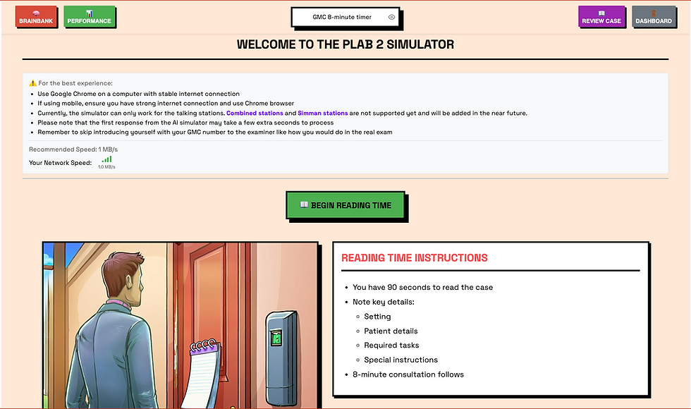 Patient GPT AI simulator Demo