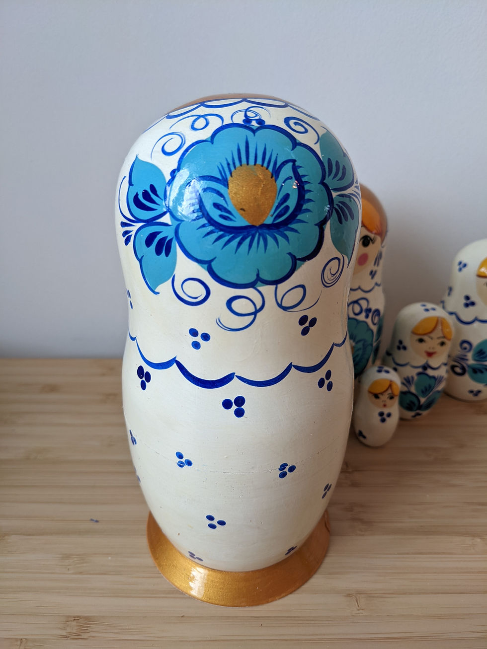 Miniature : Poupée russe "Gjel blanc"