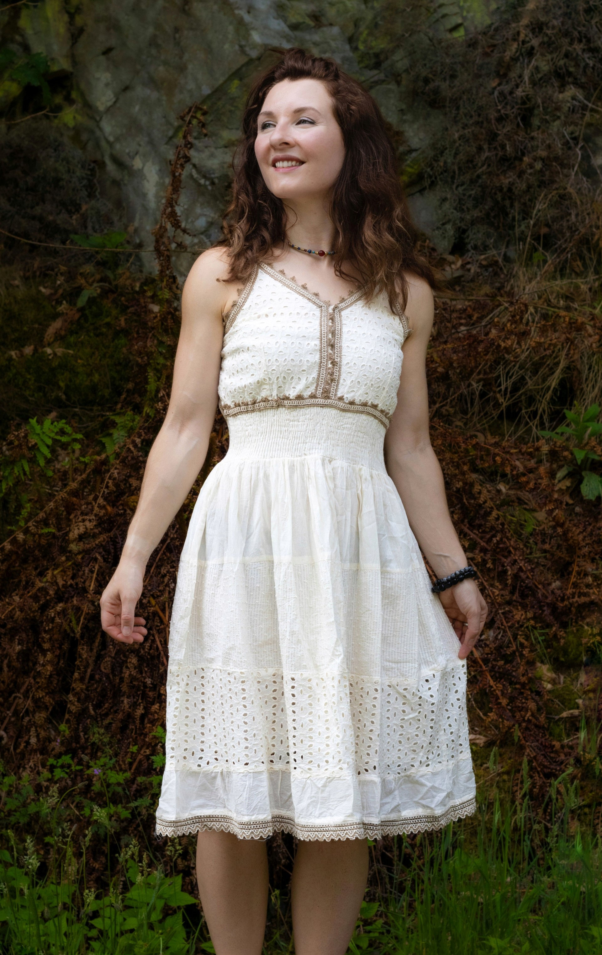 Embroidered Midi Dress