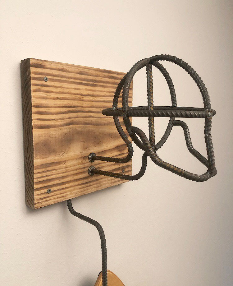Rebar Skull Helmet Rack (made to order)