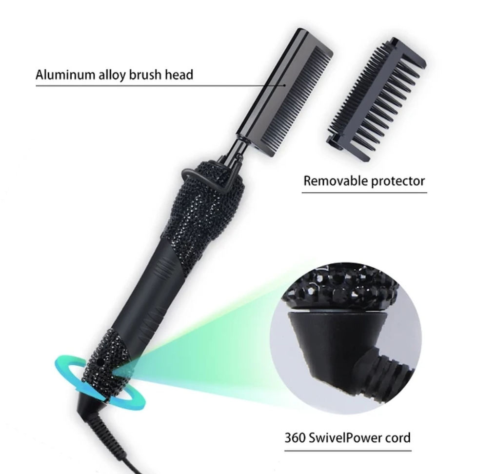Miniatura: Blinged Out Electric Straightening Comb