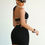 Thumbnail: Black Hollow Out Cross Strap Dress