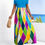 Thumbnail: Women's Geometric Pattern Dress With Hidden Pockets