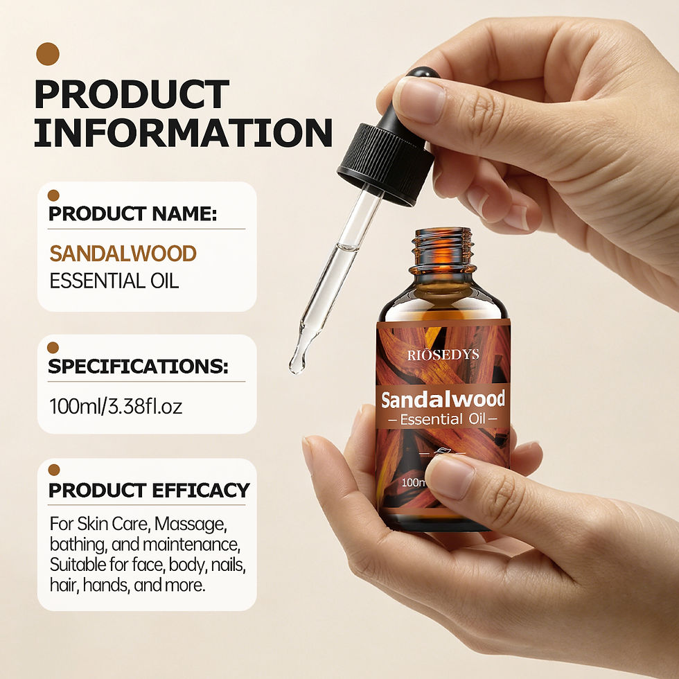 Miniatura: 100ml Sandalwood Essential Oil Suitable for Massage and Skincare, Deeply Nourish