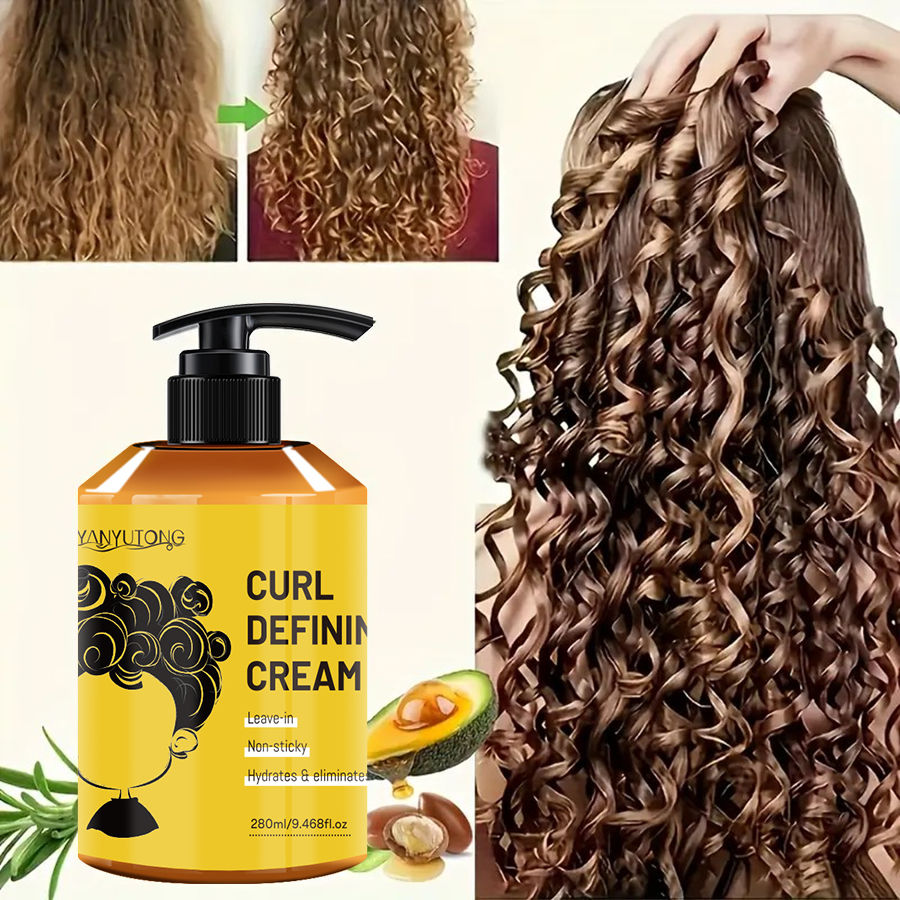 Miniature : 280ml Curly Hair Styling Cream, Moisturizing and Smoothing Formula, Enhances the