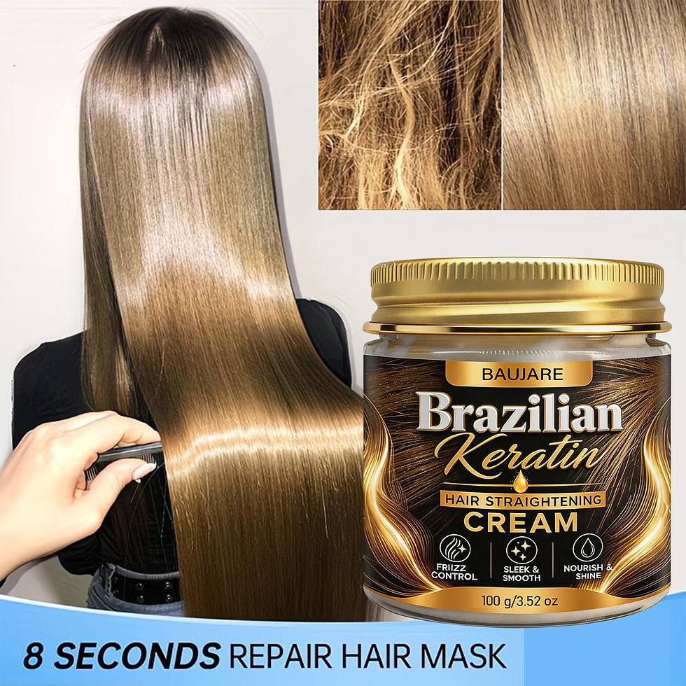 Miniature : Brazilian Keratin Hair Straightening Cream Anti‑Frizz Nourish Smooth Shine Rep