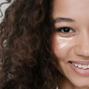 Woman with a face mask on