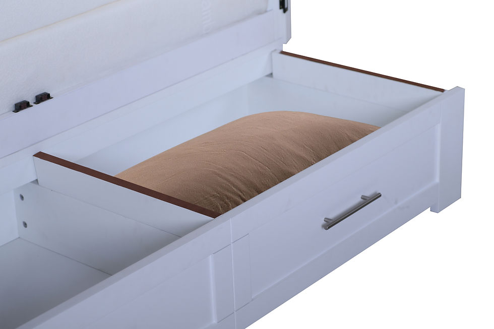 Thumbnail: Daily Delight Murphy Bed w/ Charging Station & 6" Memory Foam Mattress, White