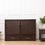 Thumbnail: Portofino Murphy Cabinet Bed w/ Charging Station & LED Lights, Queen, Java