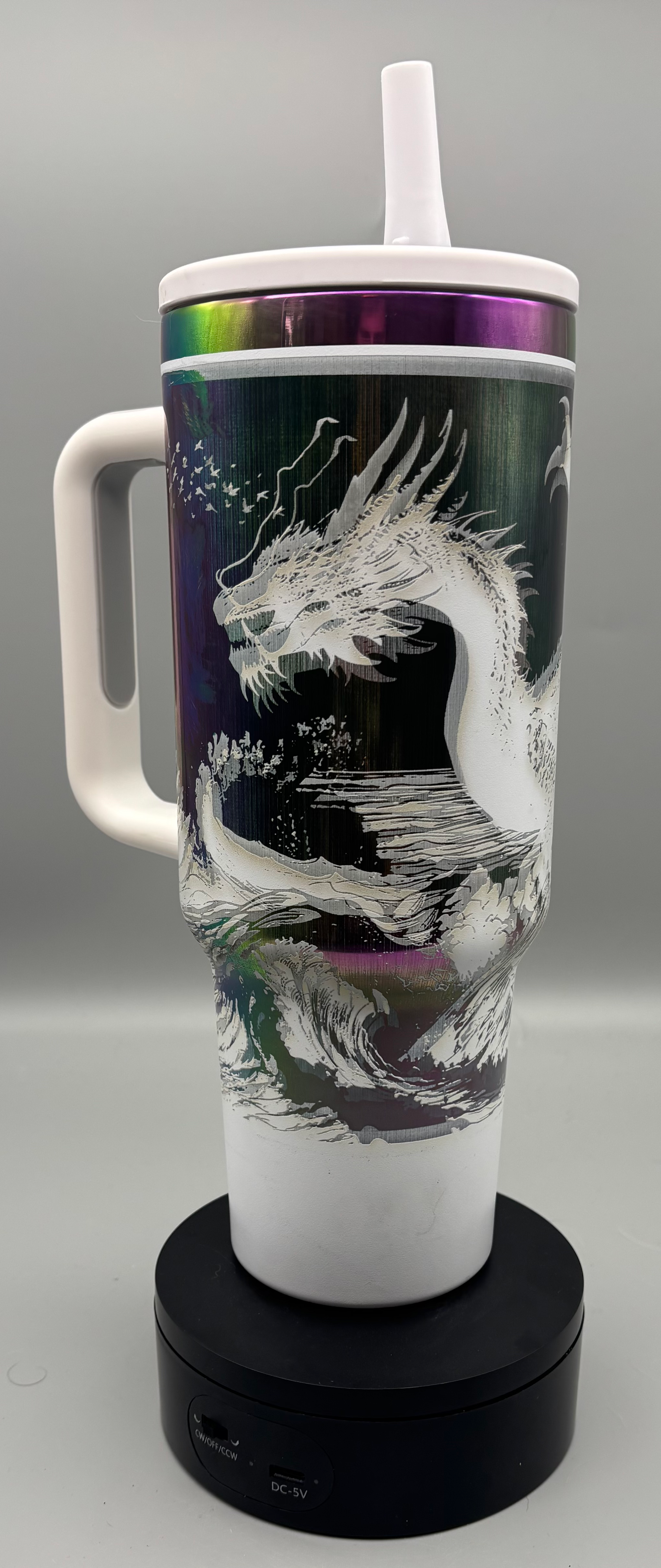 Winter Dragon 40oz Engraved Tumbler