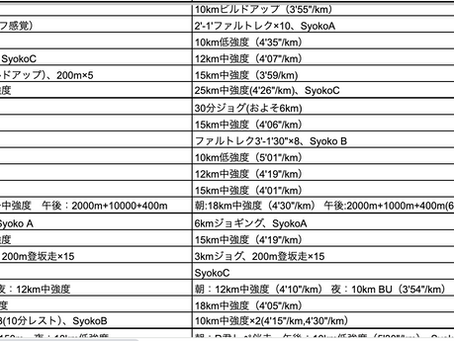 昨年の今頃のトレーニングと比較して気づいたこと