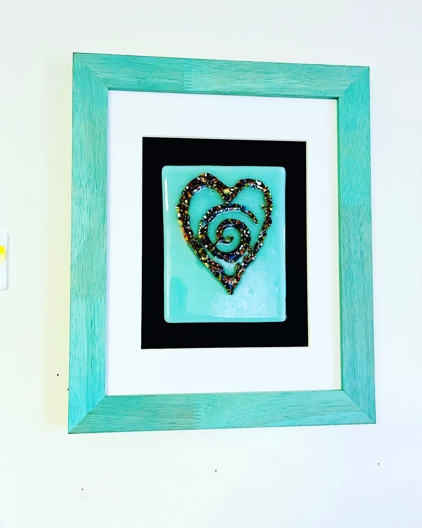 Spiral into Your Heart – Framed Glass Art