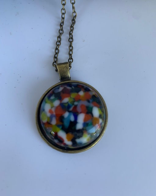 Thumbnail: Kaleidoscope of Color Glass Pendant