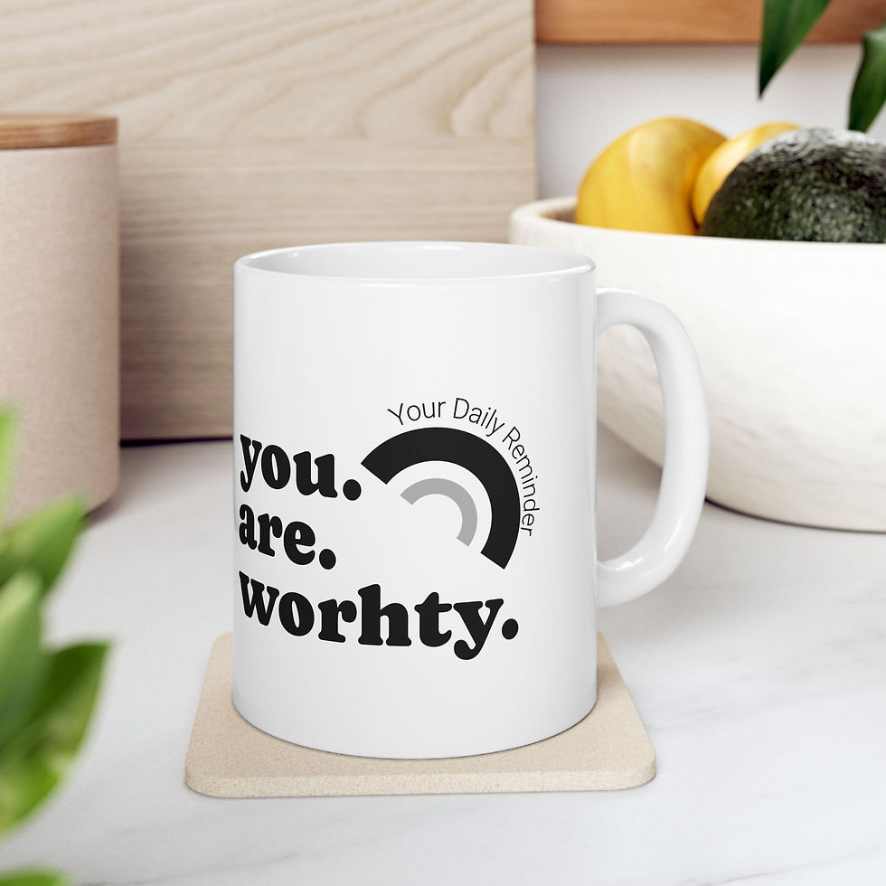 Thumbnail: Black Tie Spritz You Are Worthy mug | Your Daily Reminder ceramic feel-good