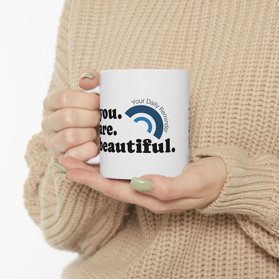 Thumbnail: Ocean Breeze Twist You Are Beautiful mug | Your Daily Reminder ceramic feel-good
