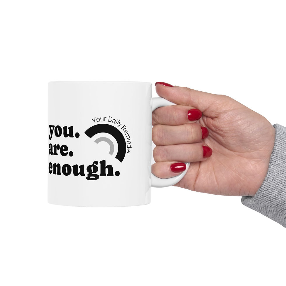 Thumbnail: Black Tie Spritz You Are Enough mug | Your Daily Reminder ceramic feel-good