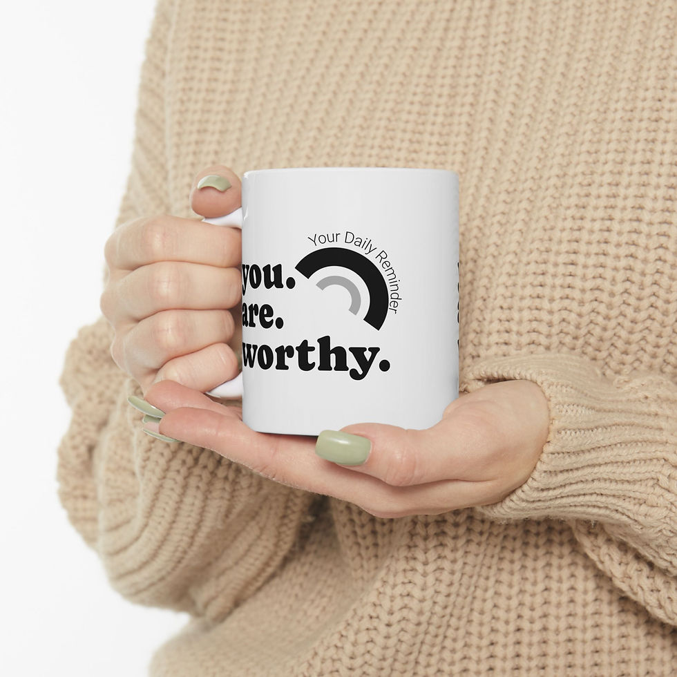 Thumbnail: Black Tie Spritz You Are Worthy mug | Your Daily Reminder ceramic feel-good