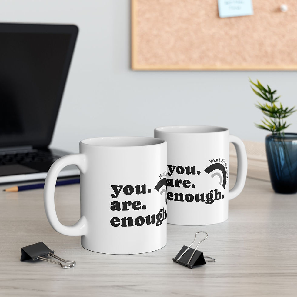 Thumbnail: Black Tie Spritz You Are Enough mug | Your Daily Reminder ceramic feel-good