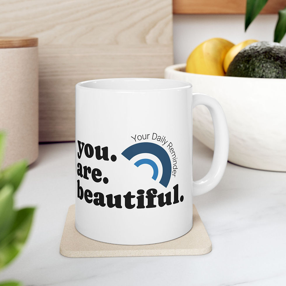 Thumbnail: Ocean Breeze Twist You Are Beautiful mug | Your Daily Reminder ceramic feel-good