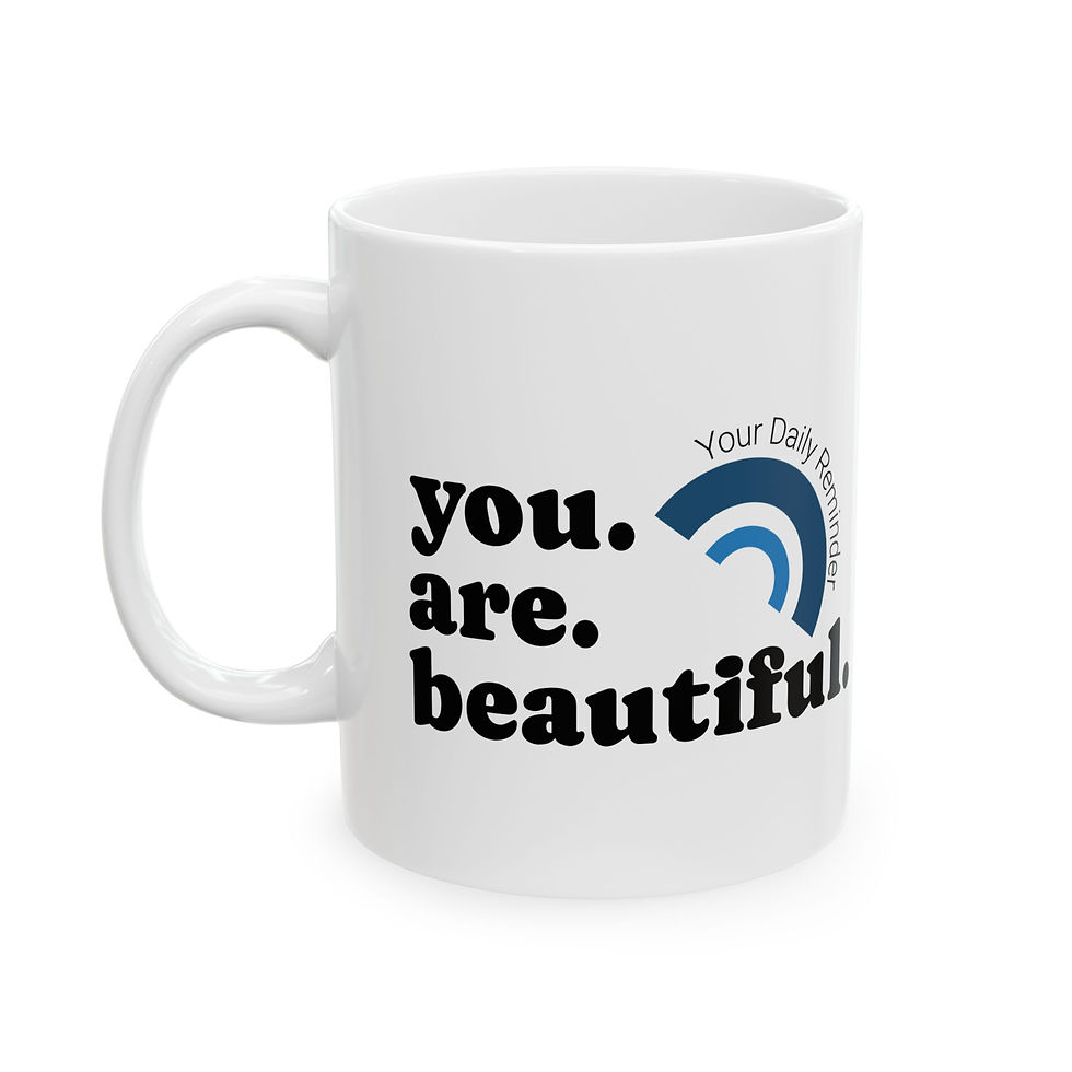 Thumbnail: Ocean Breeze Twist You Are Beautiful mug | Your Daily Reminder ceramic feel-good