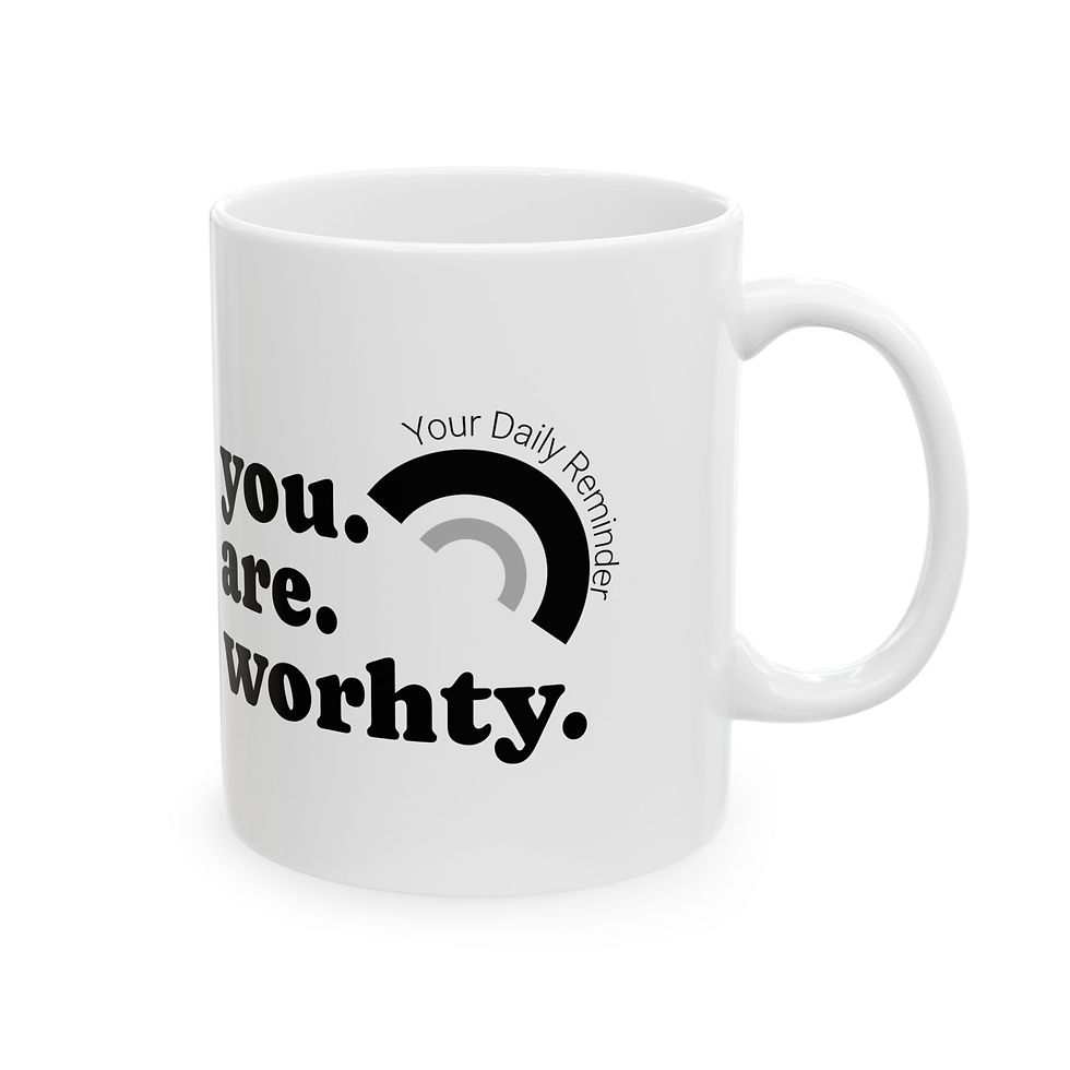 Thumbnail: Black Tie Spritz You Are Worthy mug | Your Daily Reminder ceramic feel-good