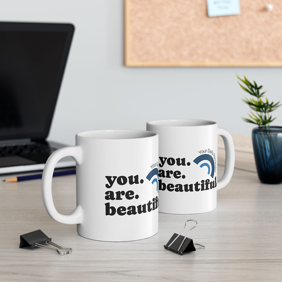 Thumbnail: Ocean Breeze Twist You Are Beautiful mug | Your Daily Reminder ceramic feel-good