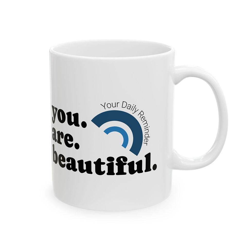 Thumbnail: Ocean Breeze Twist You Are Beautiful mug | Your Daily Reminder ceramic feel-good