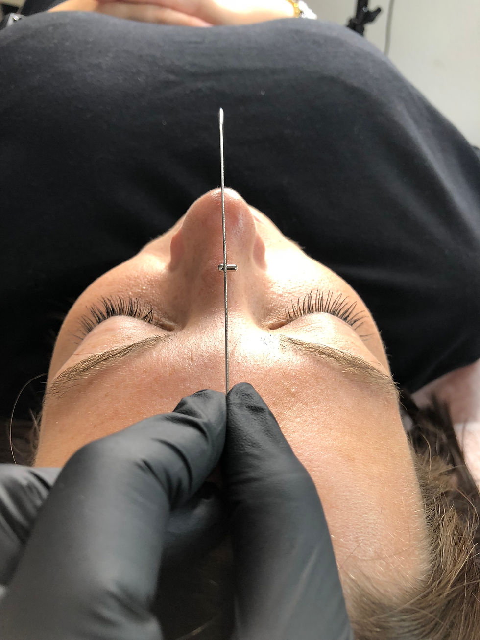 Anzeichnen der Gesichtsmitte