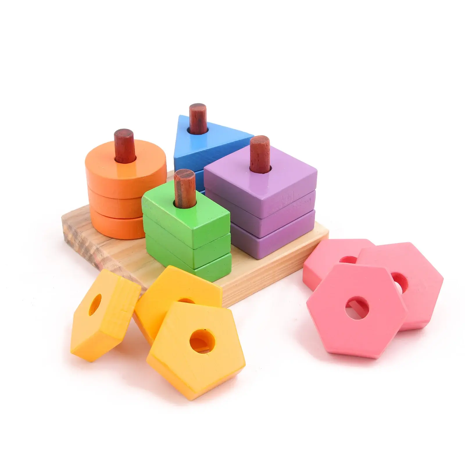 Wooden shapes Stacker (Square)
