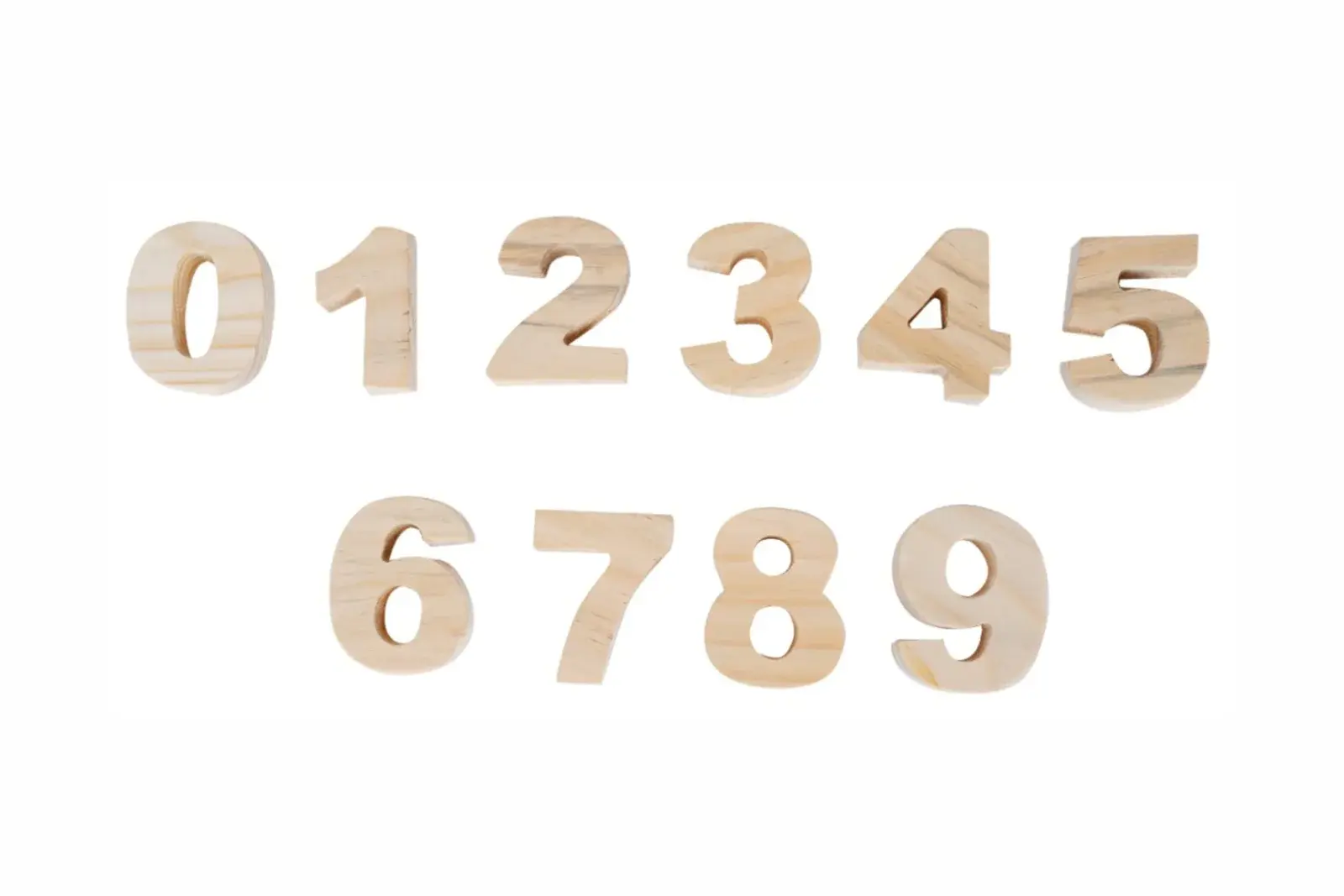 Wooden Numbers Small Size