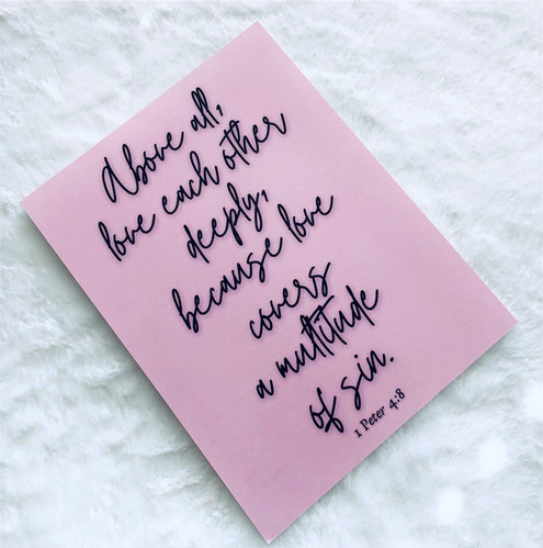 ♥️Best way is Love♥️ページです。 1 Peter 4:8 - Printable (Mauve) | Love Covers You