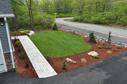 new home design sod walkway 1