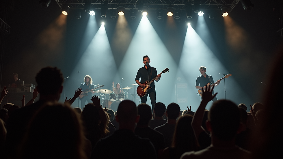 Eye-level view of Chris Carrabba performing passionately on stage