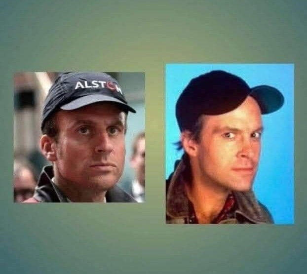 Emmanuel Macron et Dwight Schultz