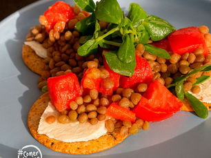Ensalada de lentejas y berros
