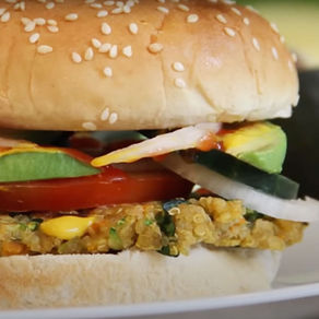 Hamburguesa de quinua y garbanzo