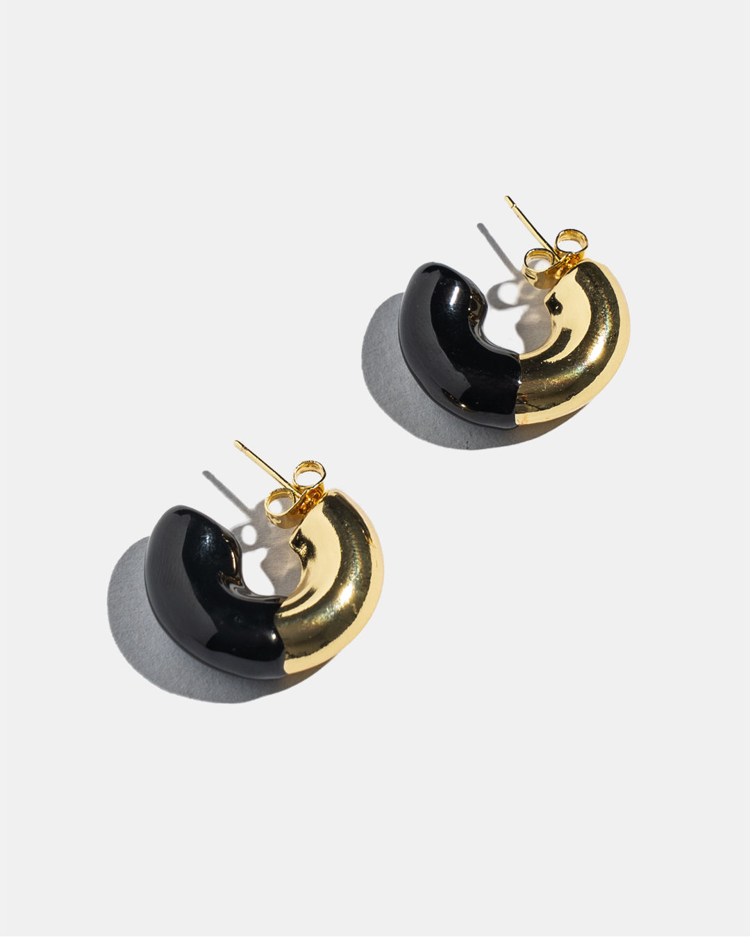 Black Hoops Earing